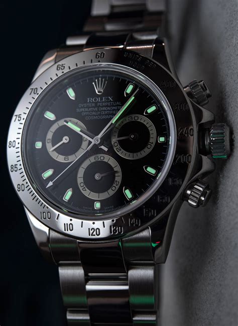 rolex daytona black face diamond|Rolex daytona steel black dial.